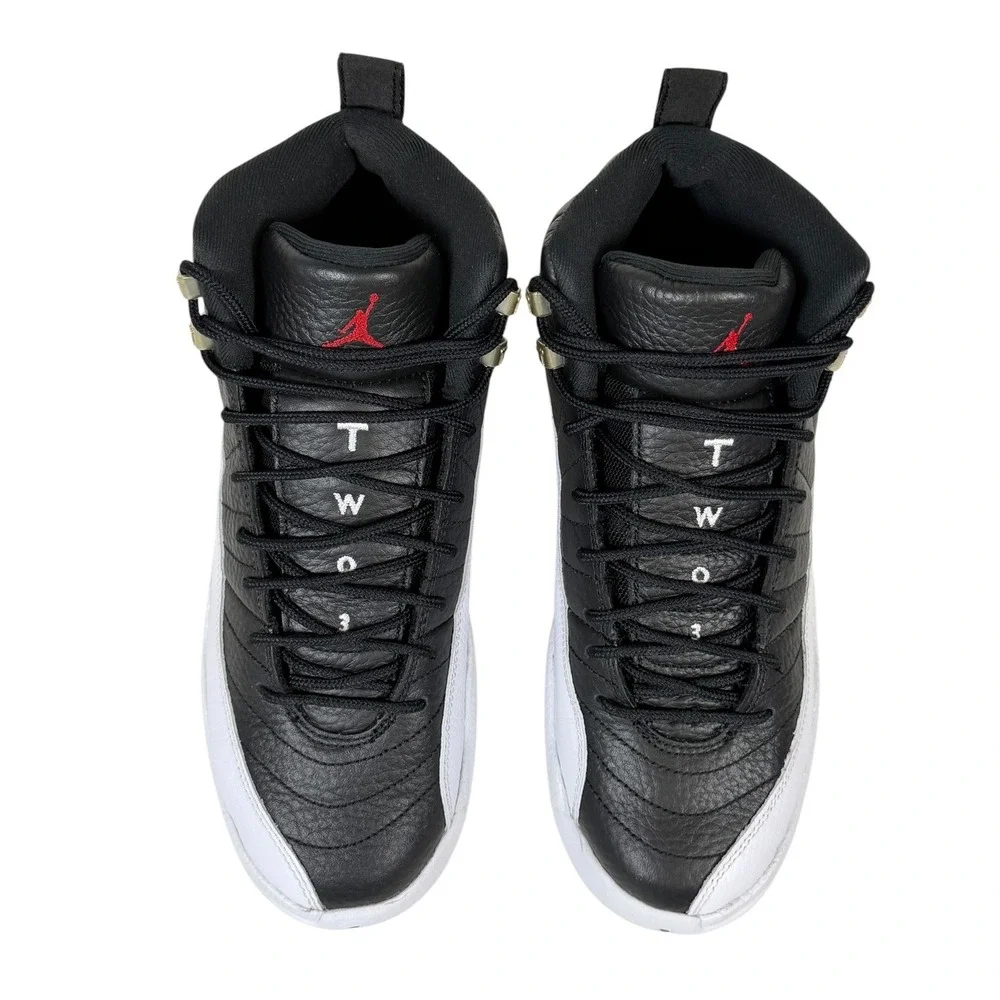 Air Jordan 12 Retro GS Playoffs Black White Varsity Red 153265-006 Size 7Y Men 7